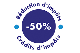 Réduction d'impôts de 50 % avec crédits d'impôts.